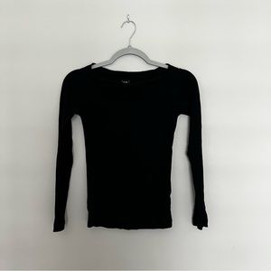 Black boat neck top XS